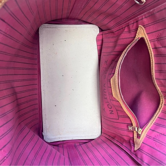 Authentic ✅ Louis Vuitton Neverfull MM pivione purse work bag tote monogram 💕 - Picture 7 of 15